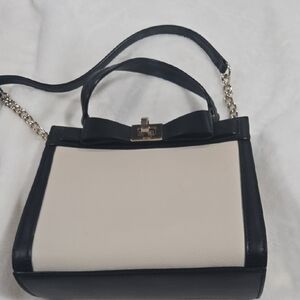Kate Spade Black and Cream Shoulder Bag